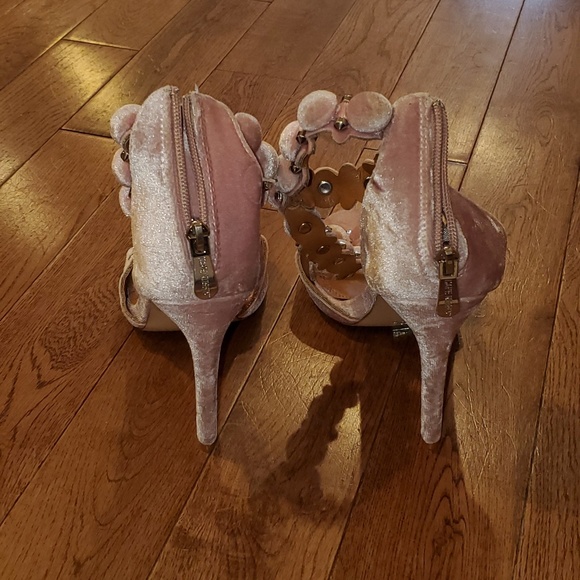 Cape robbin velvet blush pink ankle strap high hee - Picture 3 of 6